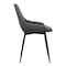 Armen Living Mia Contemporary Dining Chair in Charcoal Fabric with Black Powder Coated Metal Legs LCMICHCH - alternate 5